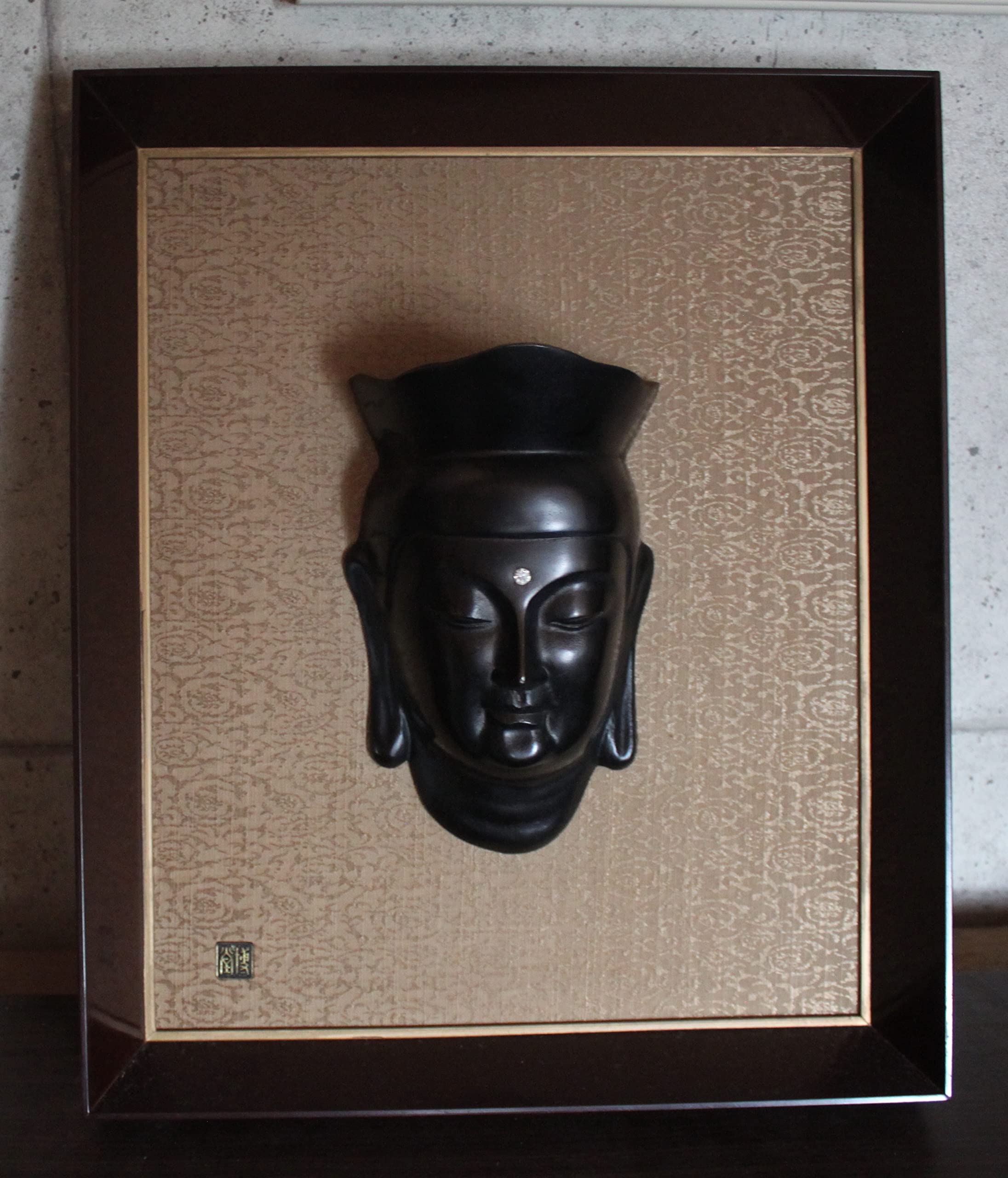 Amazon.co.jp: 廣隆寺 京都広隆寺 弥勒菩薩像 仏面 額装・元箱付